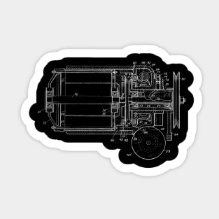 Driving Arrangements for Sewing Machine Vintage Patent Hand Drawing Sticker
